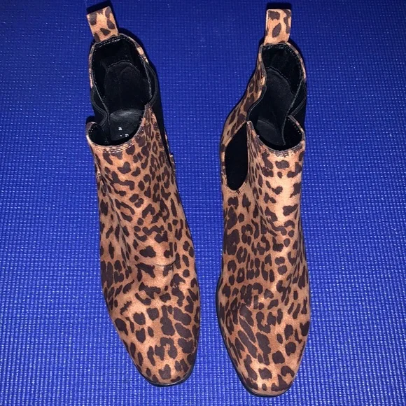 Leopard Print Ankle Boots - Picture 1 of 5